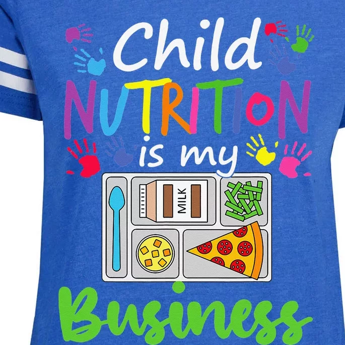 School Cafeteria Lunch Lady Child Nutrition Is My Business Enza Ladies Jersey Football T-Shirt