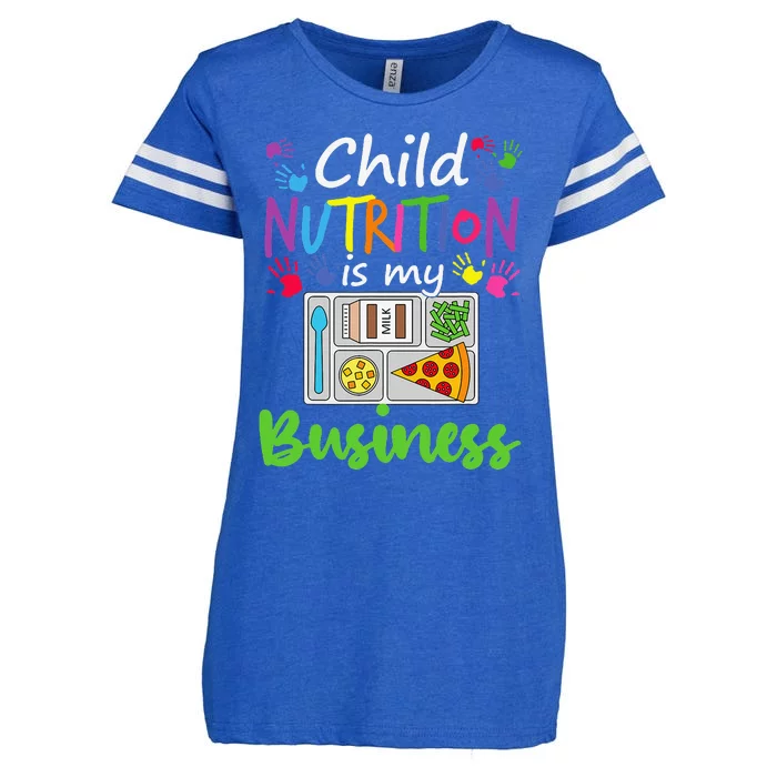 School Cafeteria Lunch Lady Child Nutrition Is My Business Enza Ladies Jersey Football T-Shirt