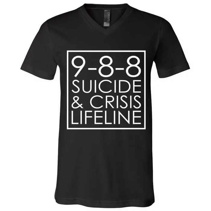 Suicide Crisis Lifeline 988 Vintage Retro Fashion V-Neck T-Shirt