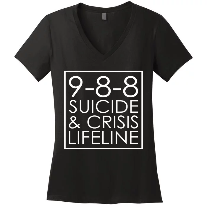 Suicide Crisis Lifeline 988 Vintage Retro Fashion Women's V-Neck T-Shirt