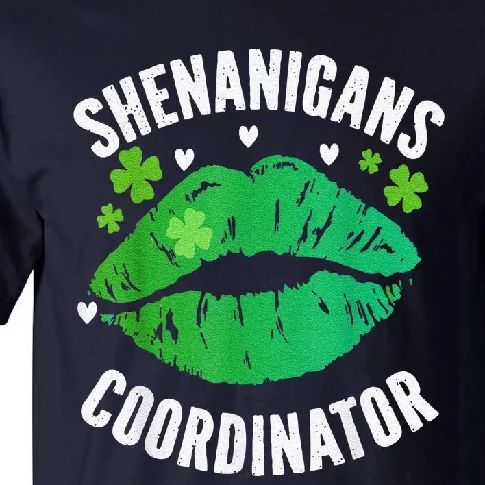 Shenanigans Coordinator Lips Sexy Shamrock St Patrick's Day Tall T-Shirt