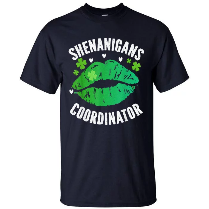 Shenanigans Coordinator Lips Sexy Shamrock St Patrick's Day Tall T-Shirt