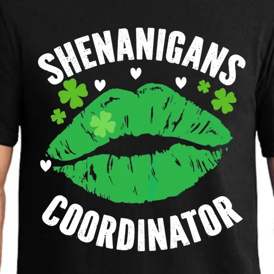 Shenanigans Coordinator Lips Sexy Shamrock St Patrick's Day Pajama Set