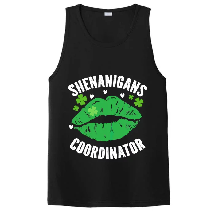 Shenanigans Coordinator Lips Sexy Shamrock St Patrick's Day Performance Tank