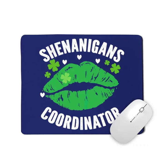 Shenanigans Coordinator Lips Sexy Shamrock St Patrick's Day Mousepad