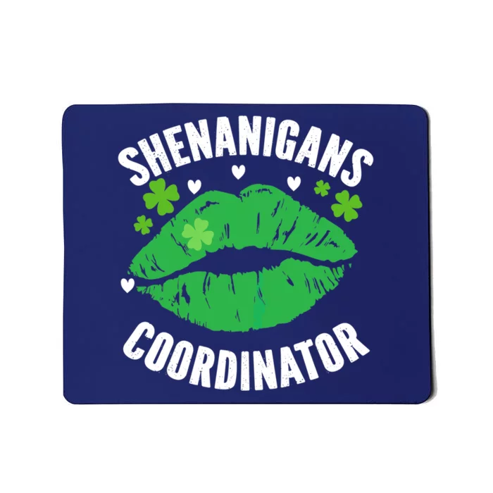 Shenanigans Coordinator Lips Sexy Shamrock St Patrick's Day Mousepad