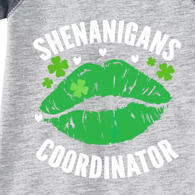 Shenanigans Coordinator Lips Sexy Shamrock St Patrick's Day Infant Baby Jersey Bodysuit