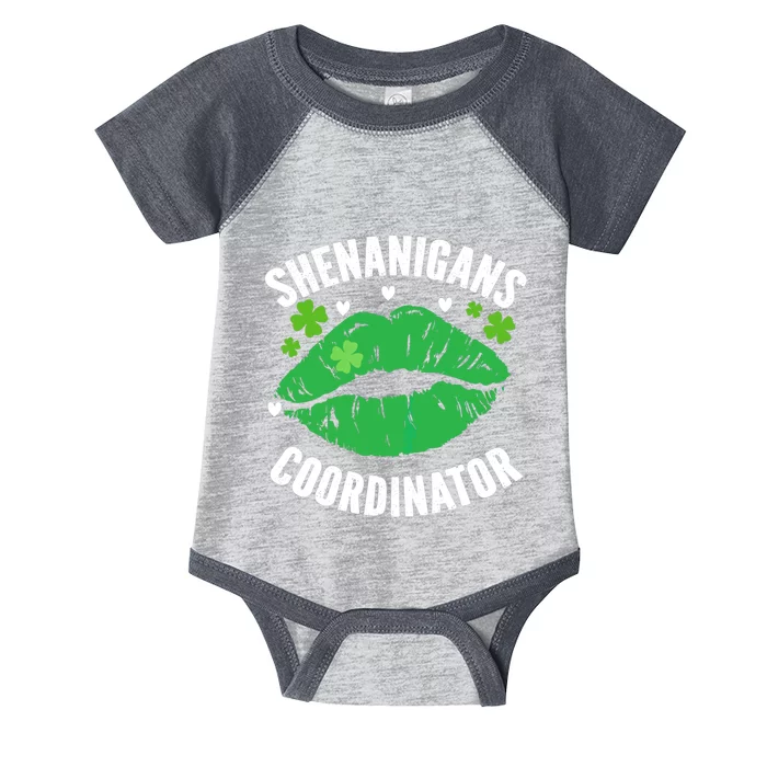 Shenanigans Coordinator Lips Sexy Shamrock St Patrick's Day Infant Baby Jersey Bodysuit