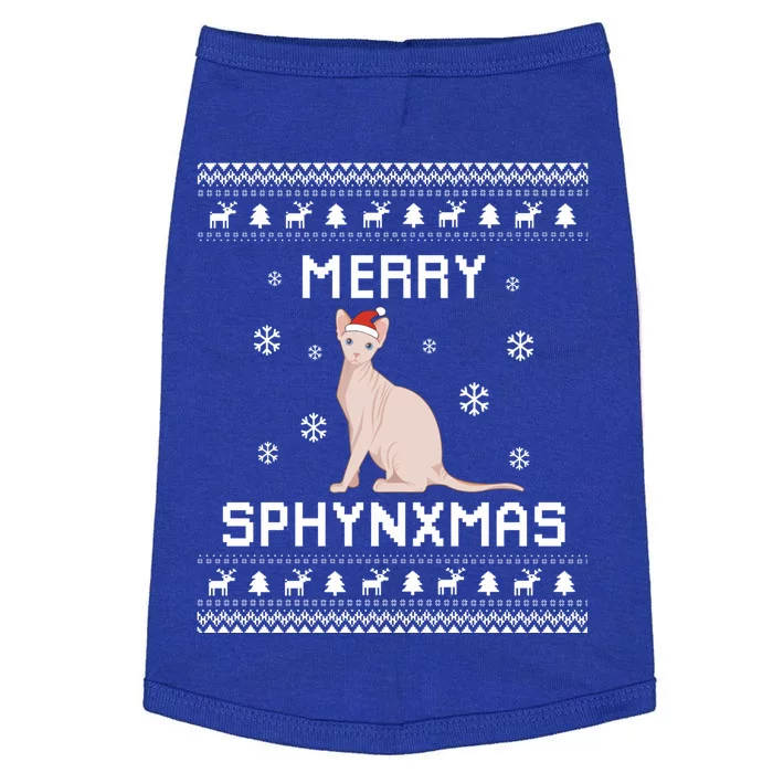 Sphynx Cat Lover Christmas Ugly Xmas Sweater Sphynx Gift Doggie Tank