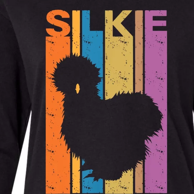 Silkie chicken lover breeder poultry Womens Cotton Relaxed Long Sleeve T-Shirt