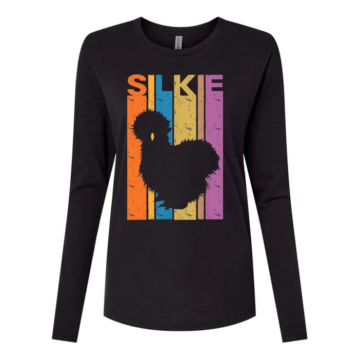 Silkie chicken lover breeder poultry Womens Cotton Relaxed Long Sleeve T-Shirt