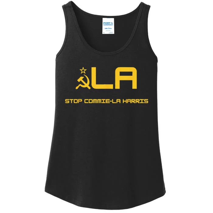 Stop Commie La Harris Stop Kamala Trump 2024 Ladies Essential Tank