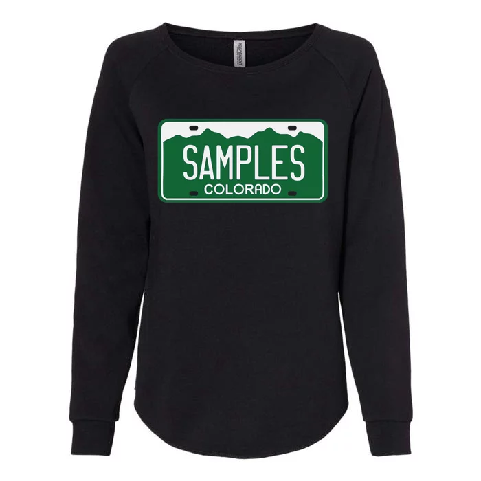 Samples Colorado License Plate Womens California Wash Sweatshirt