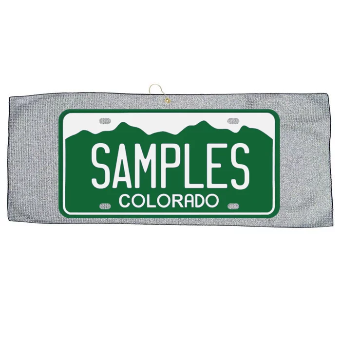 Samples Colorado License Plate Large Microfiber Waffle Golf Towel