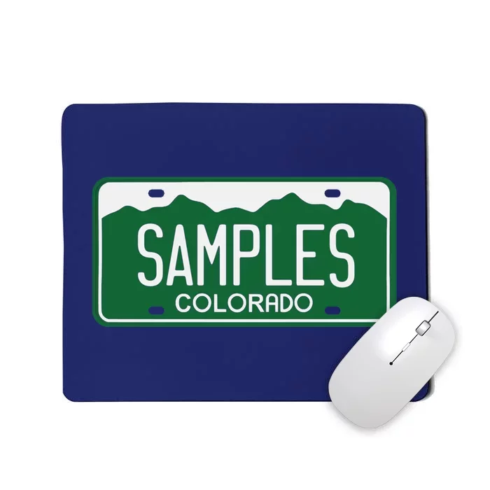 Samples Colorado License Plate Mousepad