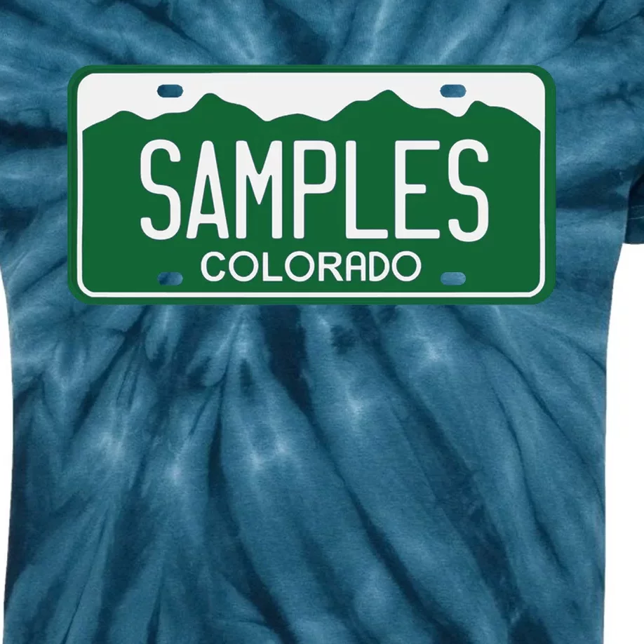 Samples Colorado License Plate Kids Tie-Dye T-Shirt