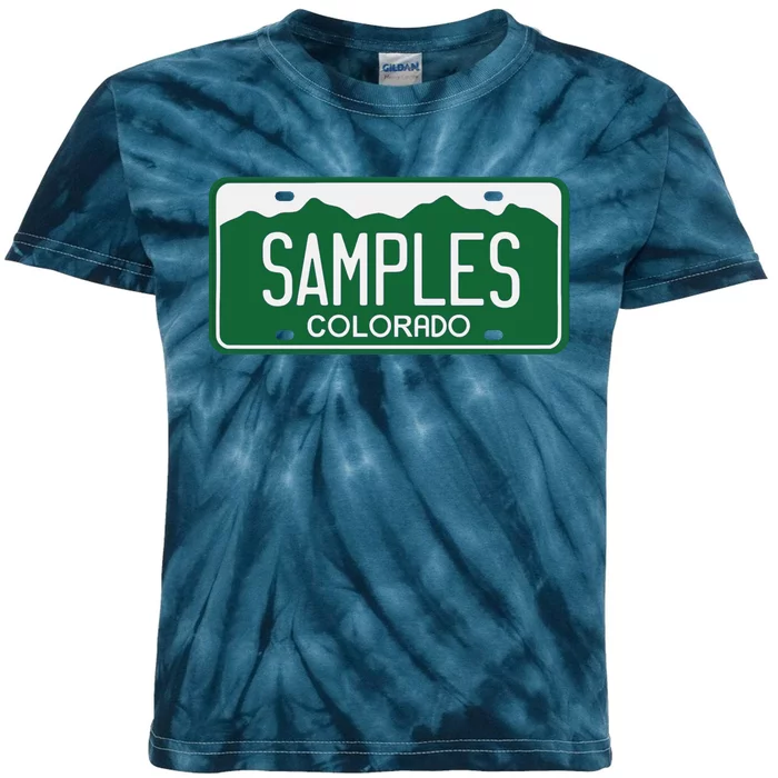 Samples Colorado License Plate Kids Tie-Dye T-Shirt