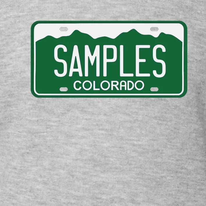 Samples Colorado License Plate Toddler Sweatshirt