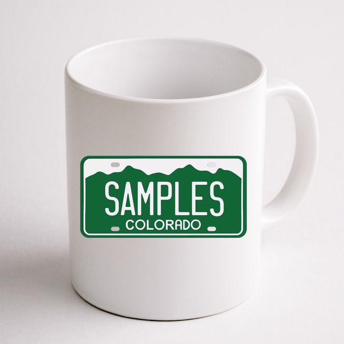 Samples Colorado License Plate Front & Back Coffee Mug