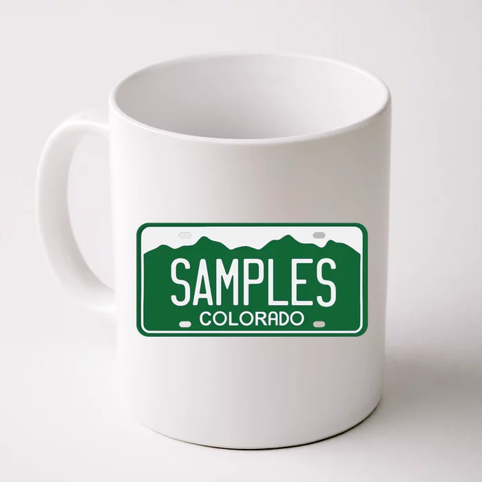 Samples Colorado License Plate Front & Back Coffee Mug