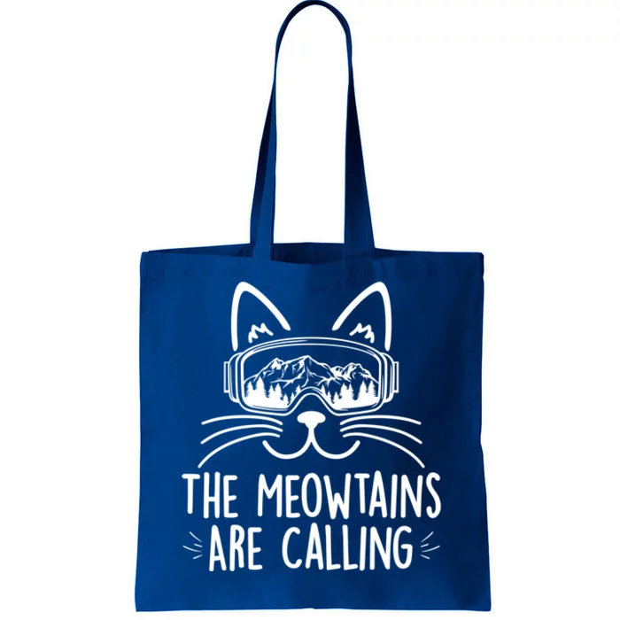 Snowboarding Cat Lover Ski Lover Mountain Skier Gift Tote Bag