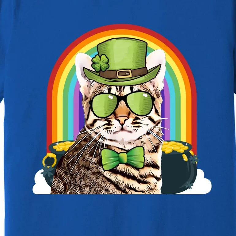 Savannah Cat Leprechaun Funny St Patricks Day Gift Premium T-Shirt