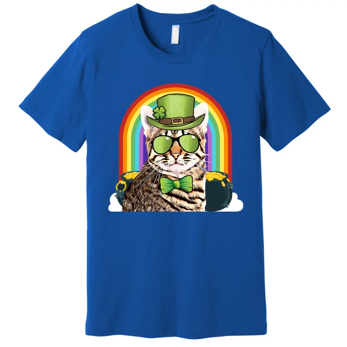 Savannah Cat Leprechaun Funny St Patricks Day Gift Premium T-Shirt