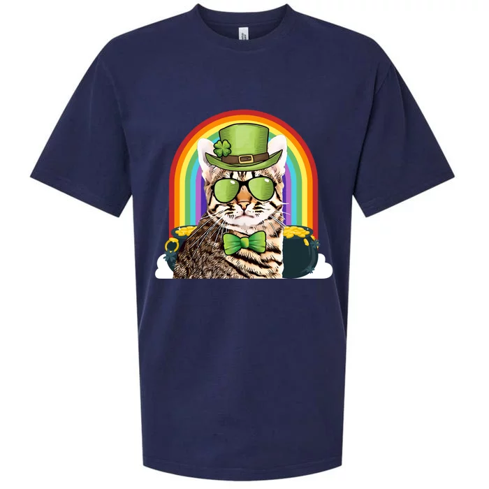 Savannah Cat Leprechaun Funny St Patricks Day Gift Sueded Cloud Jersey T-Shirt