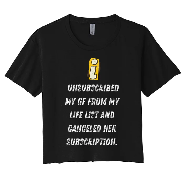 Subscription Canceled Life’S New Chapter Gift Women's Crop Top Tee