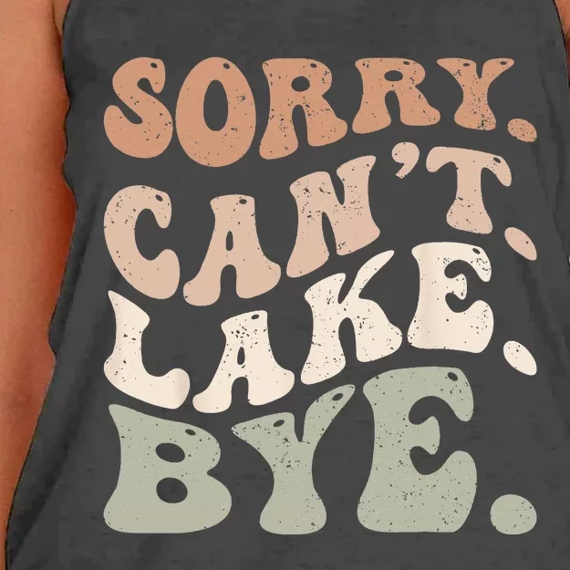 Sorry Can't Lake Bye. Funny Lake Women's Knotted Racerback Tank