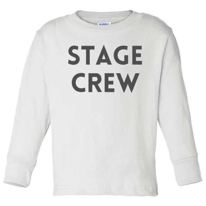 Stage Crew Low Visibility Gray Ink Front Large Toddler Long Sleeve Shirt