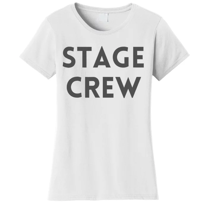 Stage Crew Low Visibility Gray Ink Front Large Women's T-Shirt