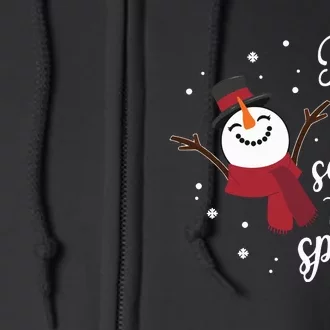 Snowman Christmas Let It Snowman Full Zip Hoodie