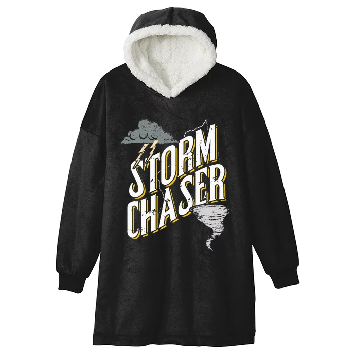 Storm Chaser Lightning Tornado Hurricane Storm Chasing Hooded Wearable Blanket