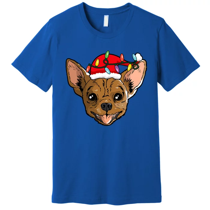 Santa Chihuahua Light Christmas Great Gift Premium T-Shirt