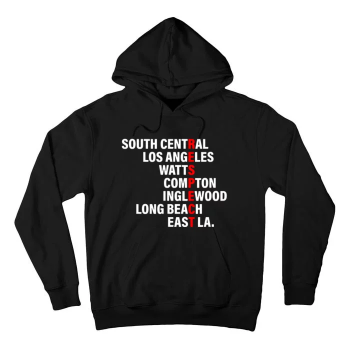 South Central Los Angeles Respect Watts Compton Tall Hoodie