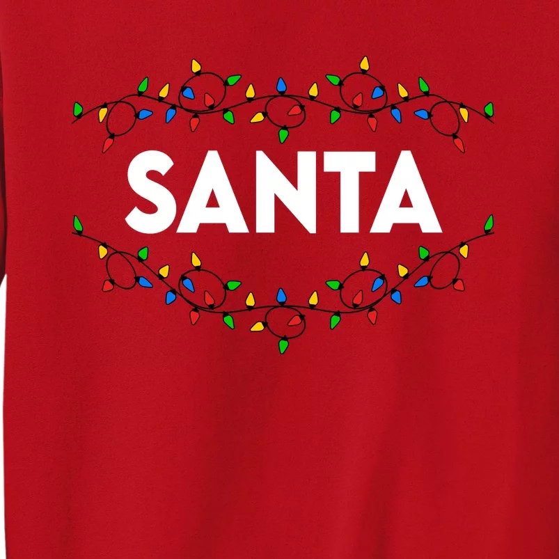 Santa Christmas Lights Funny Matching Couples Christmas Sweatshirt