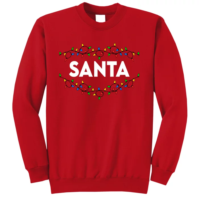 Santa Christmas Lights Funny Matching Couples Christmas Sweatshirt