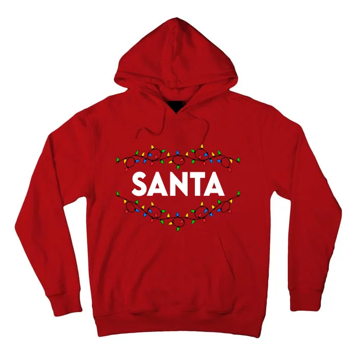 Santa Christmas Lights Funny Matching Couples Christmas Tall Hoodie