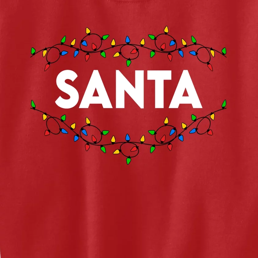 Santa Christmas Lights Funny Matching Couples Christmas Kids Sweatshirt