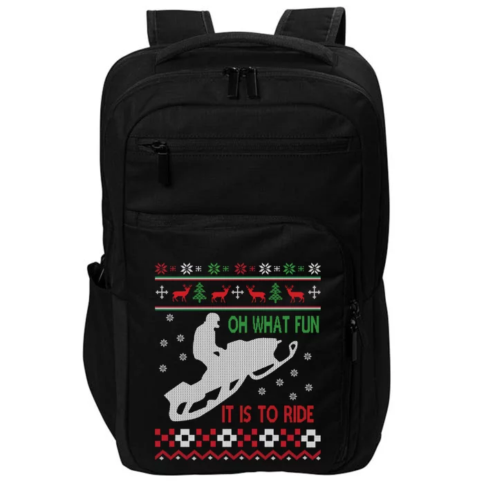 Snowmobile Christmas Meaningful Gift Fun Santa Xmas Gift Impact Tech Backpack