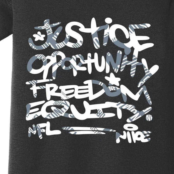 Steelers Coach Mike Tomlin Justice Opportunity Equity Freedom Baby Bodysuit