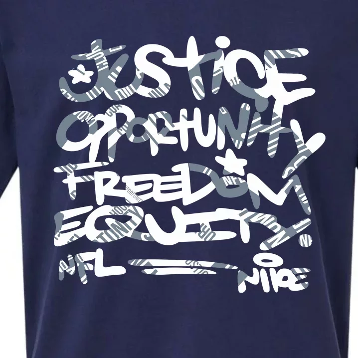 Steelers Coach Mike Tomlin Justice Opportunity Equity Freedom Sueded Cloud Jersey T-Shirt