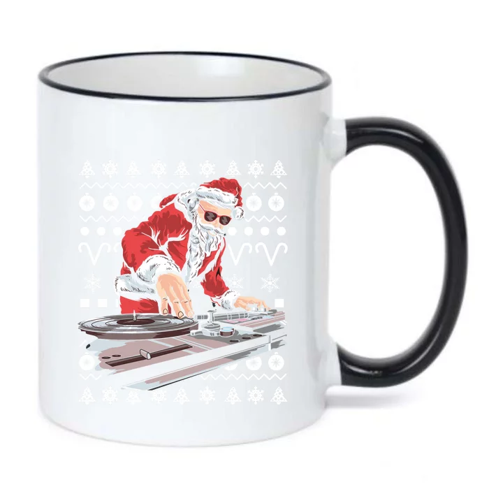 Santa Claus Music Dj Ugly Christmas Cool Gift Black Color Changing Mug