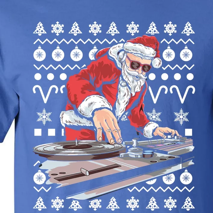 Santa Claus Music Dj Ugly Christmas Cool Gift Tall T-Shirt