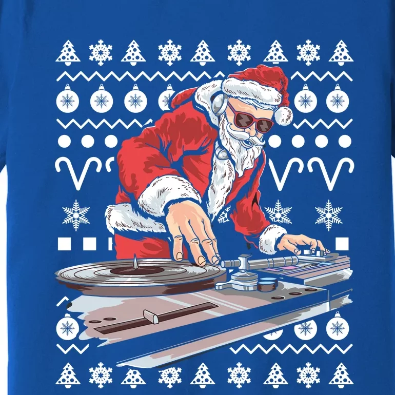 Santa Claus Music Dj Ugly Christmas Cool Gift Premium T-Shirt