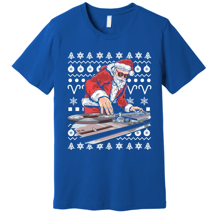 Santa Claus Music Dj Ugly Christmas Cool Gift Premium T-Shirt