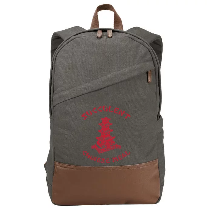 Succulent Chinese Meal Chinese Take Out Take Away Cotton Canvas Backpack