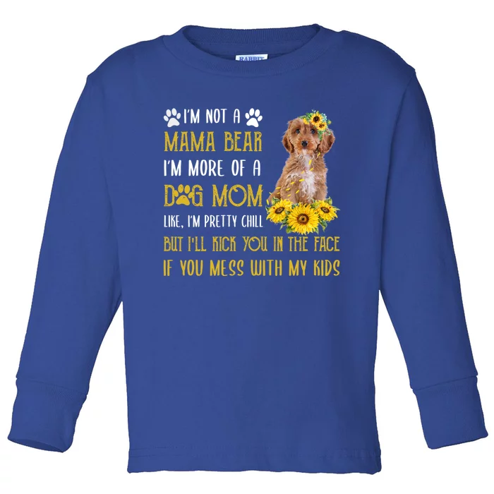 Sunflower Cockapoo Mom Mothers Day Dog Mom Great Gift Toddler Long Sleeve Shirt