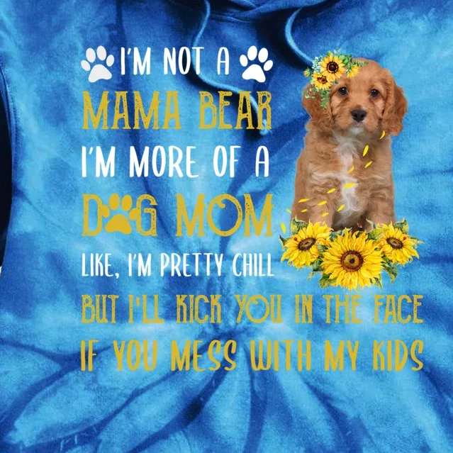 Sunflower Cavapoo Mom Mothers Day Dog Mom Gift Tie Dye Hoodie